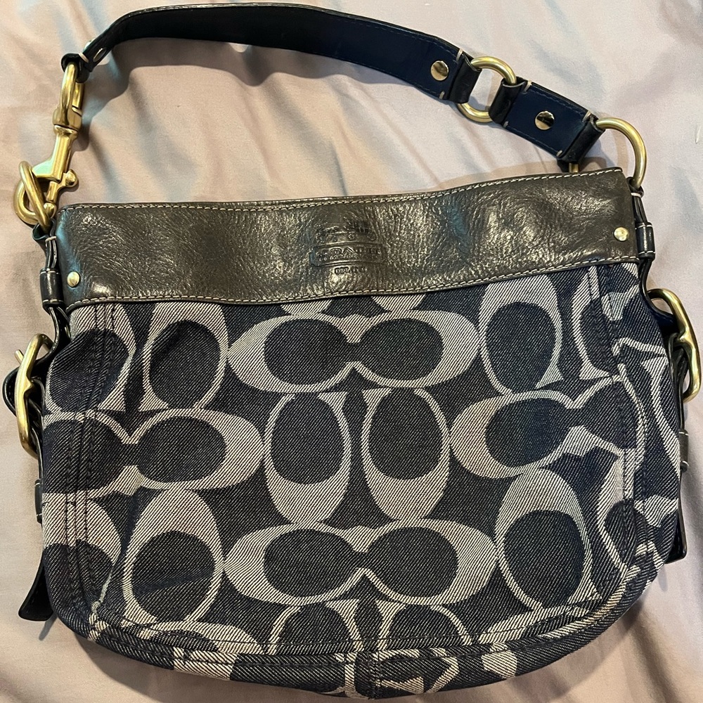 Coach purse! Denim authentic Coach pursue